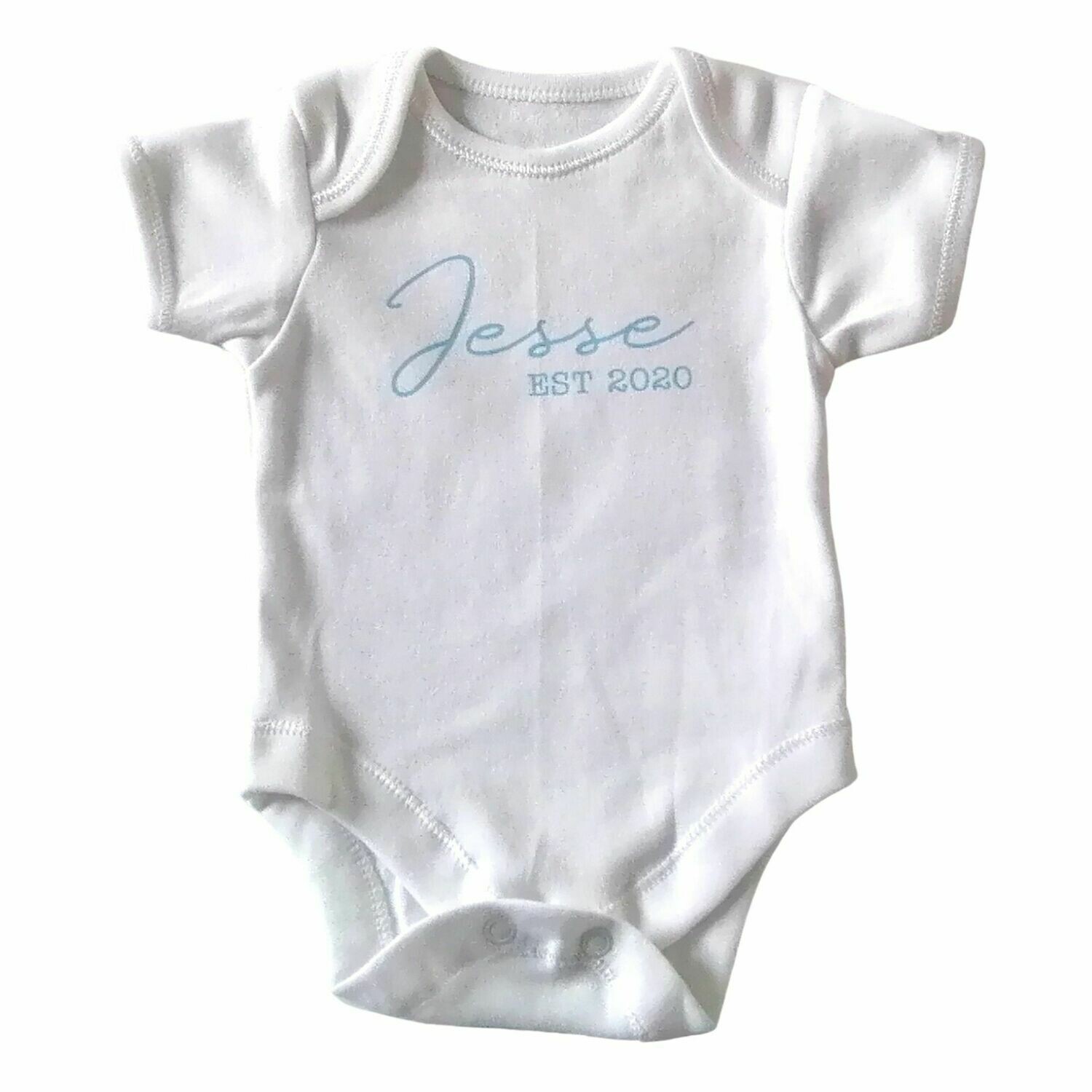 personalised name baby grow