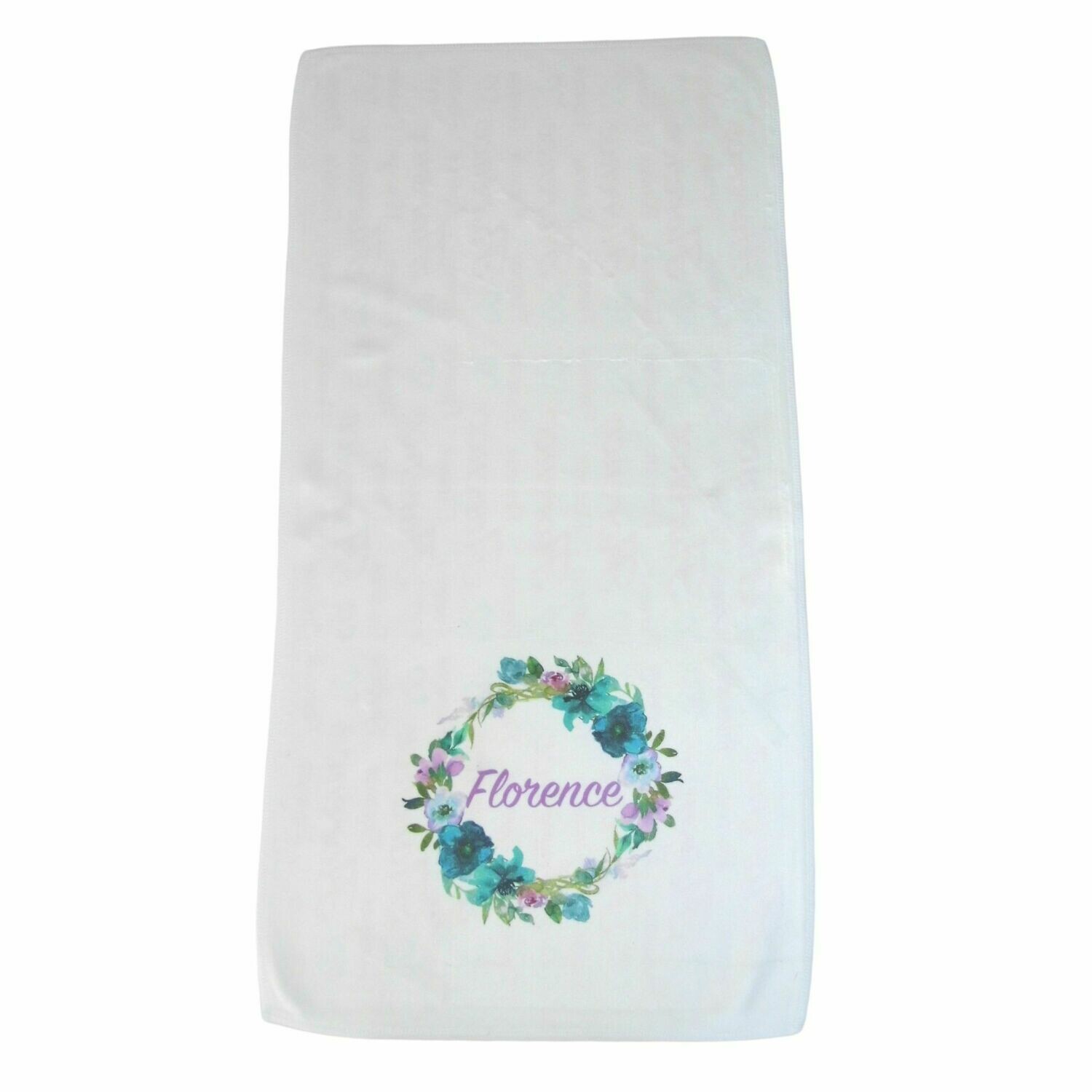 Personalised Baby Blanket - Floral Binki, Dribble Cloth