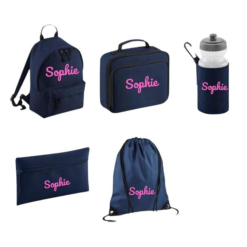 Personalised Back to School Bag Set Bundle