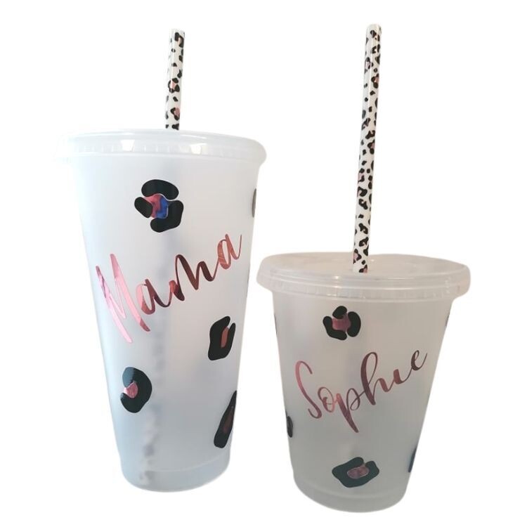Personalised Cold Cup with Straw Tumbler