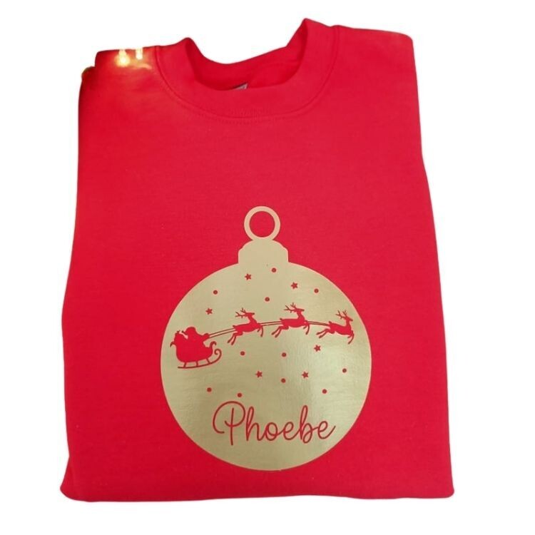 Personalised Christmas Jumper - Bauble - Kids & Adults