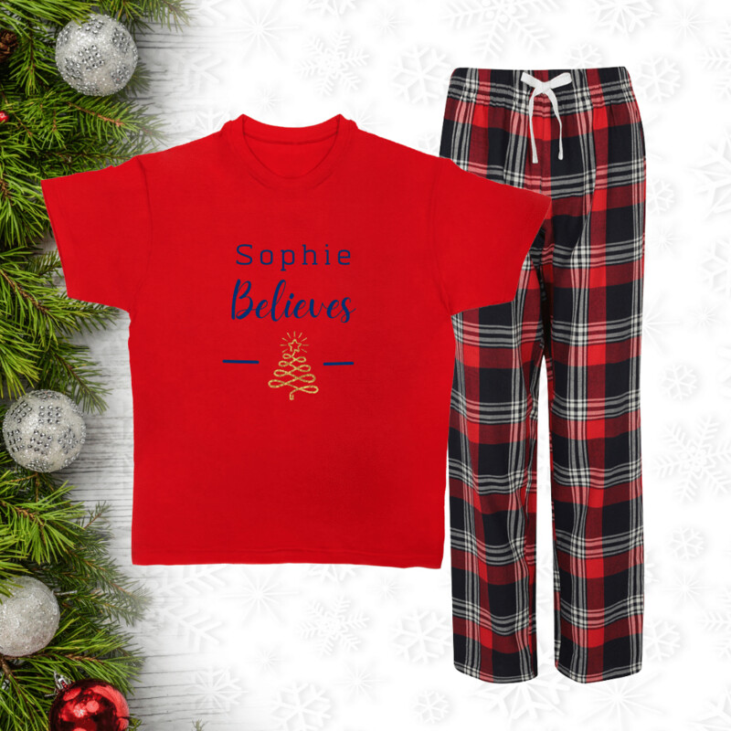 Personalised Children's Christmas Tree Pyjamas