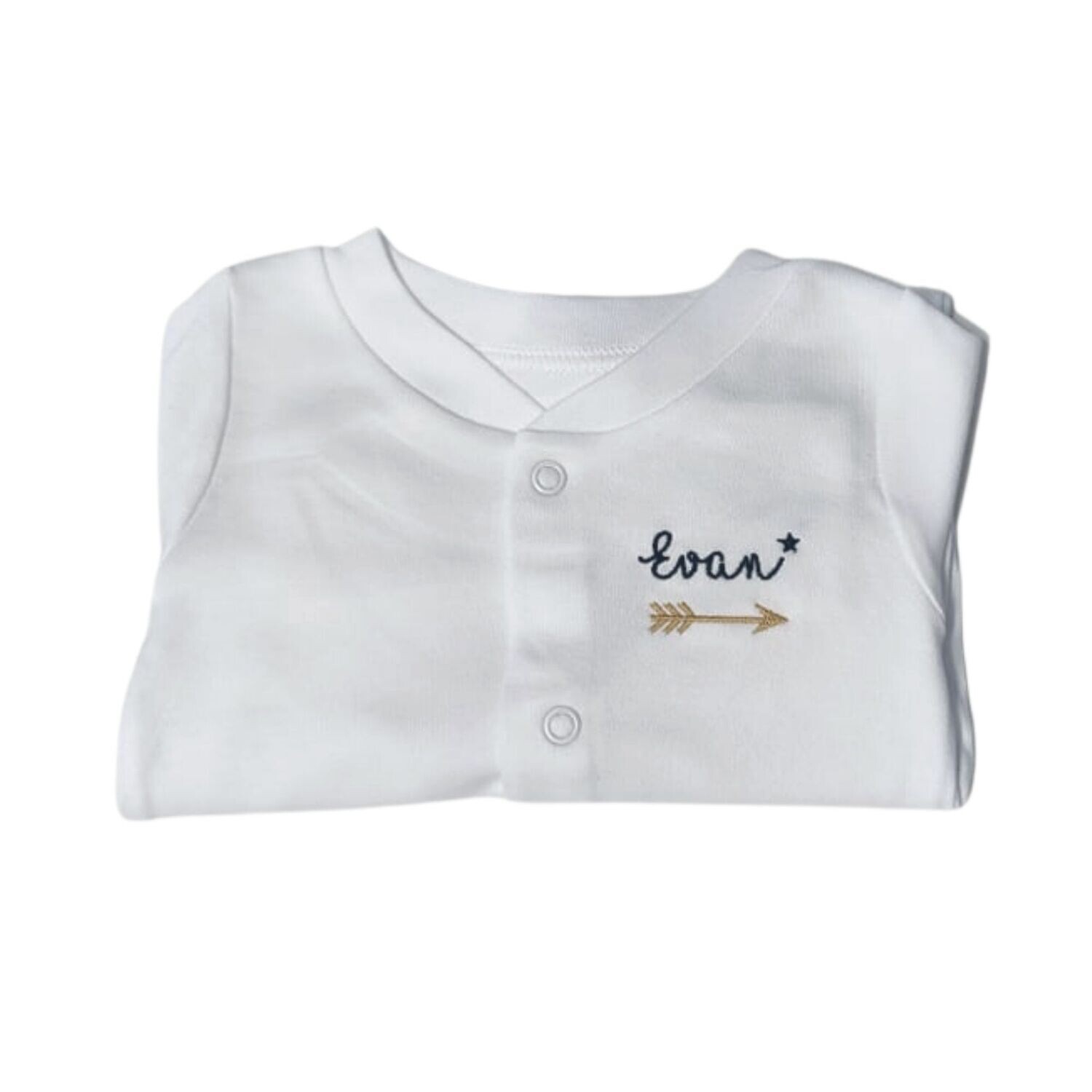 Personalised Baby Name Sleepsuit with Arrow
