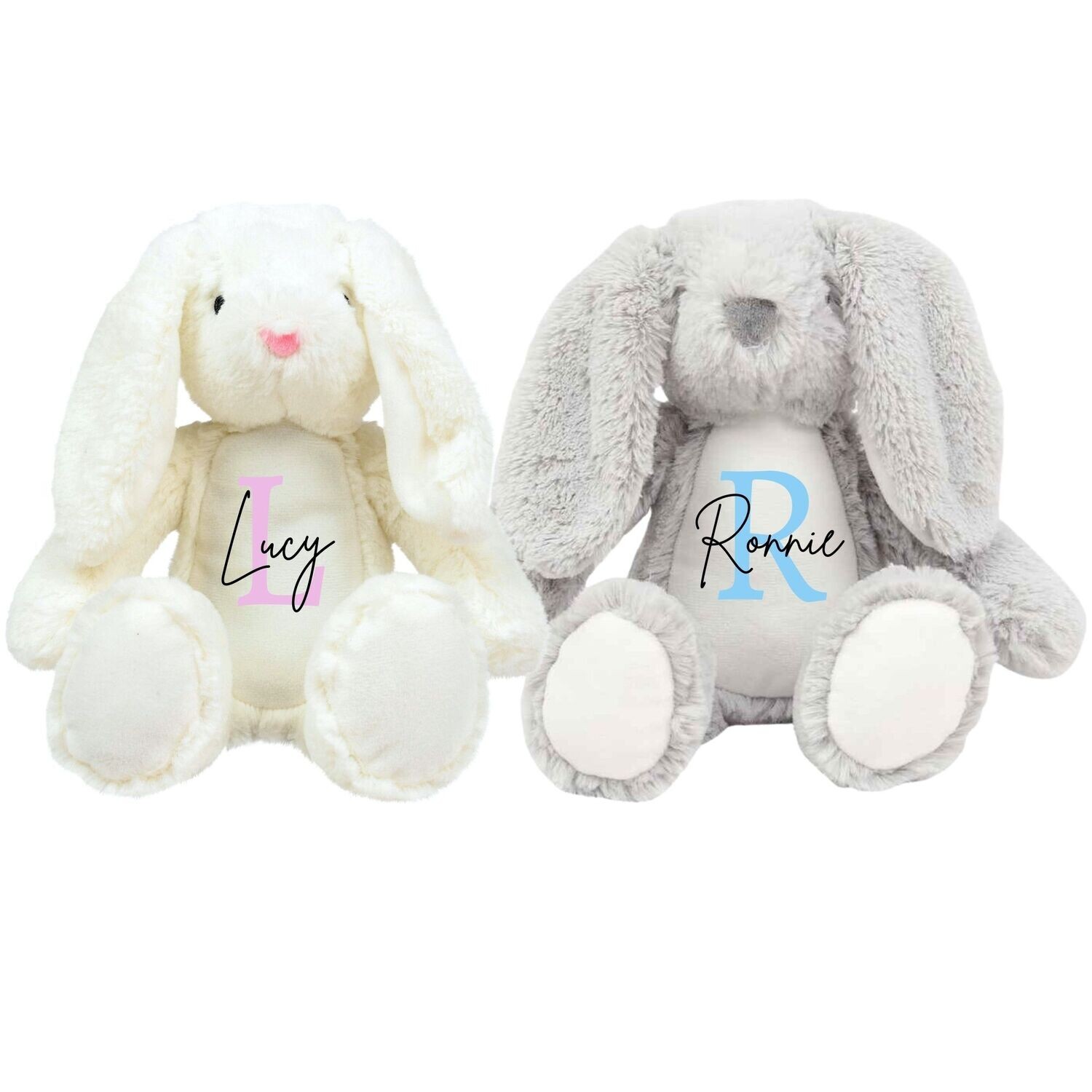 Personalised Bunny Soft Toy with Initials