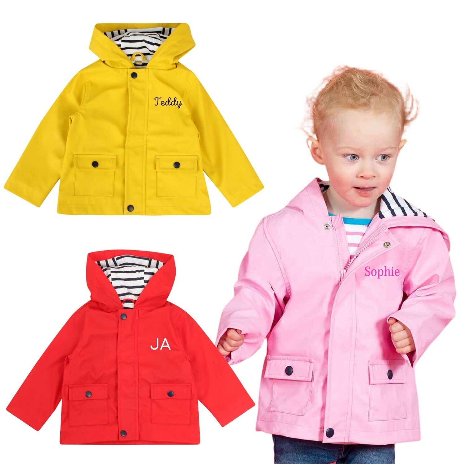 Personalised Baby Raincoat for Girls and Boys