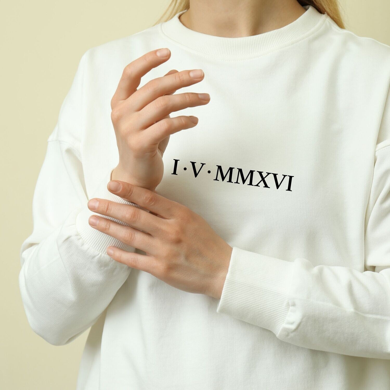 Personalised Roman Numeral Sweatshirt