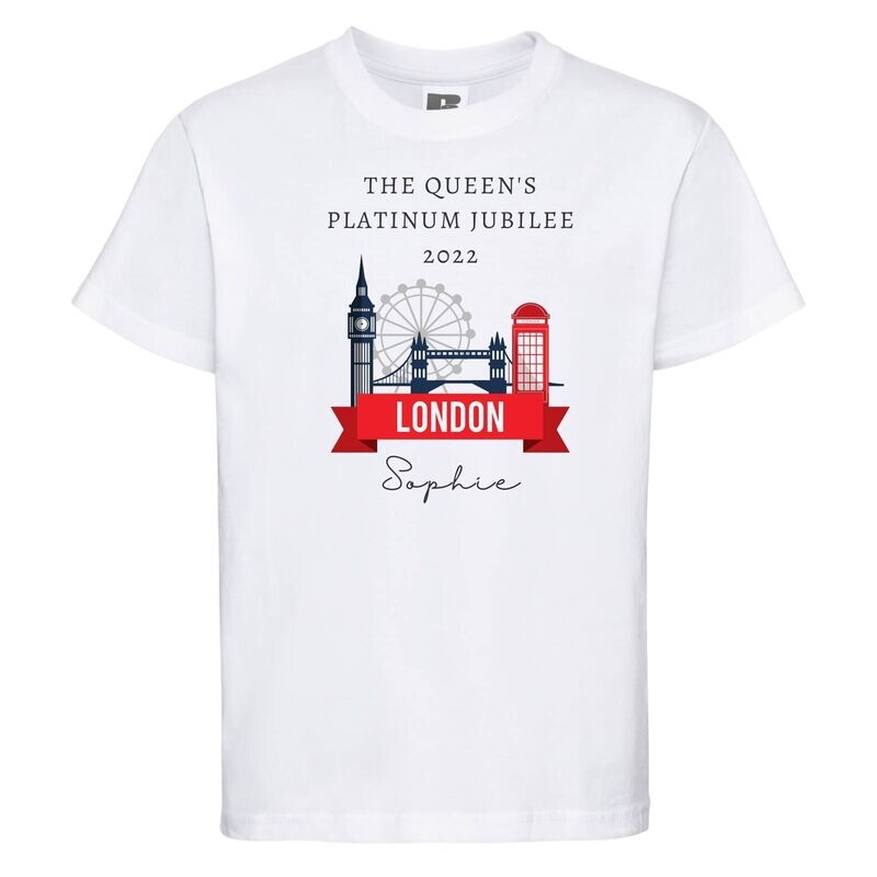 Personalised London Platinum Jubilee T-Shirt
