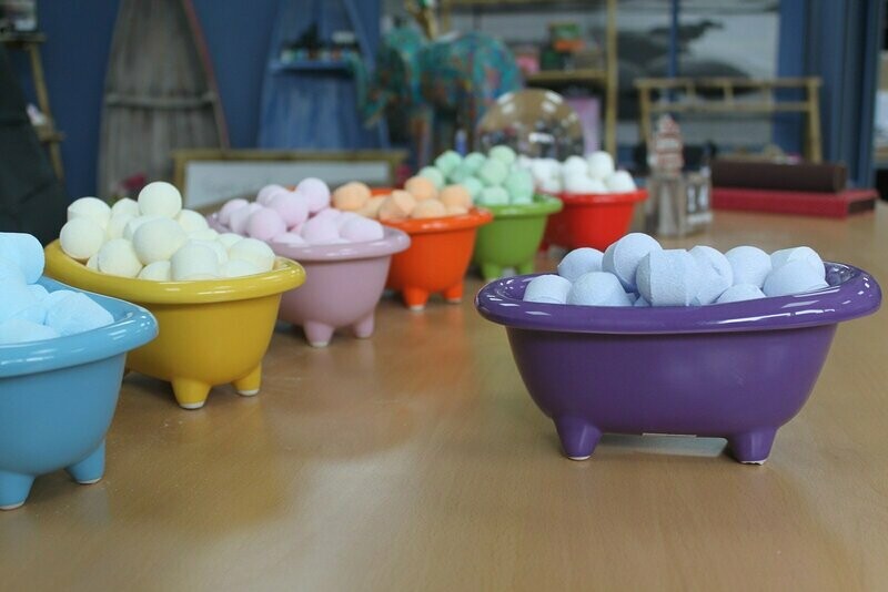 MINI BAÑERA CERAMICA COLOR LAVANDA