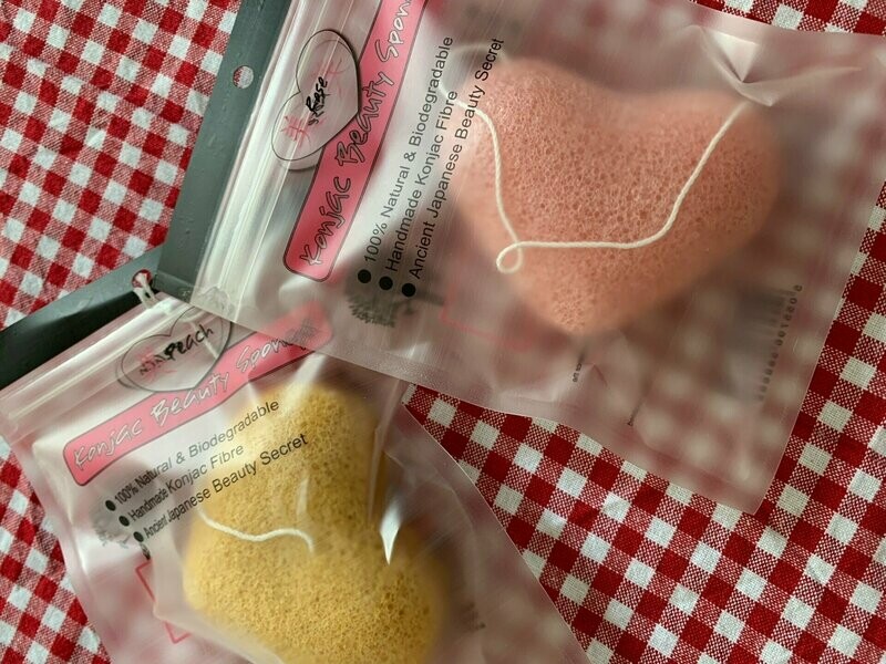 ESPONJA KONJAC MELOCOTÓN CORAZON