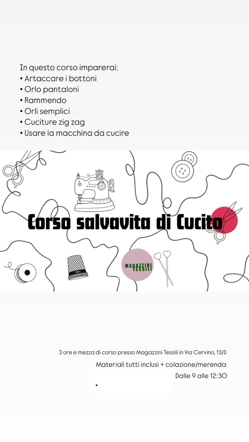 Corso cucito Express