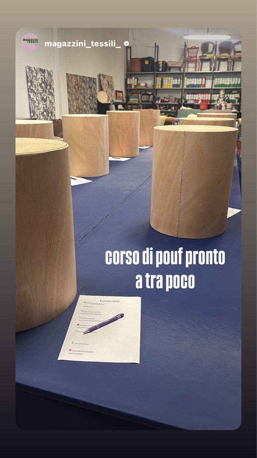Corso Crea il tuo Pouf