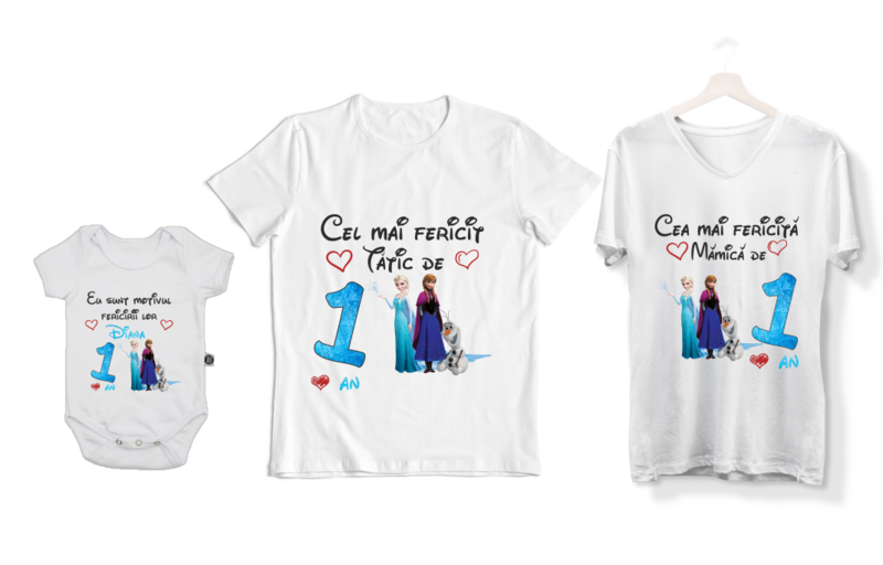 Tricouri personalizare Set Familie „Frozen”