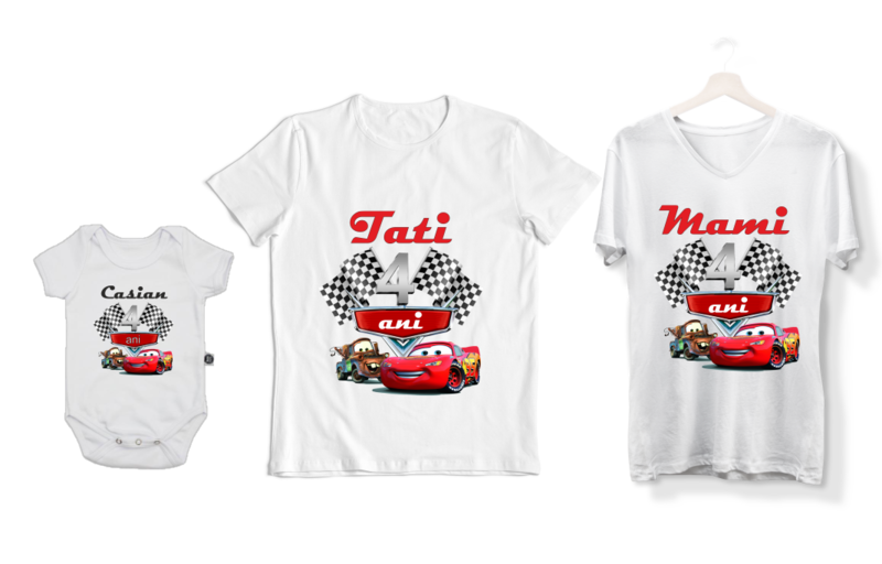 Set tricouri Familie – Aniversare Cars