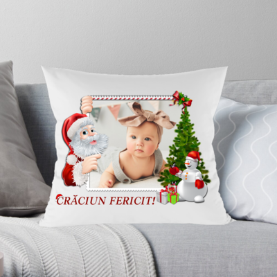 Perna personalizata cu poza - Craciun Fericit