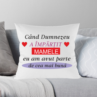 Pernă pentru mama - „Când Dumnezeu a împărțit mamele...”