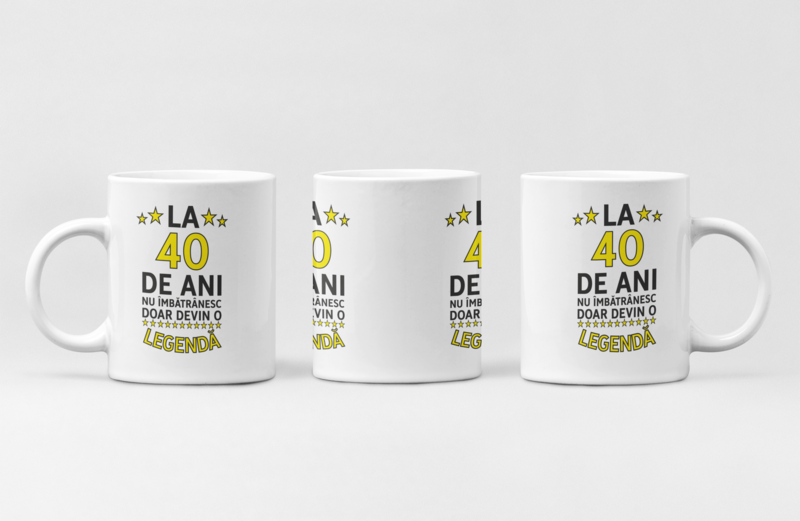 Cană cadou 40 de ani – Surpriză veselă și personalizată pentru o aniversare specială