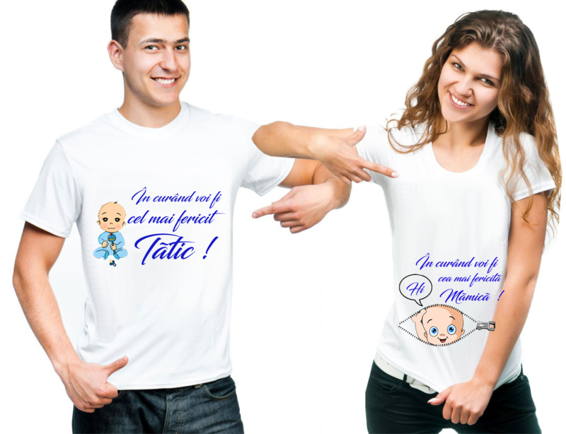 Tricouri personalizate cu mesaj de sarcină