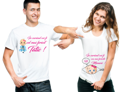 Tricouri personalizate cu mesaj de sarcină