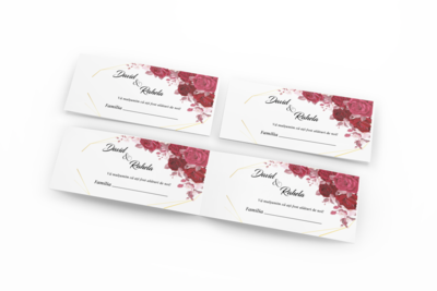 Plic bani nuntă personalizat – Model 00125 – hârtie 80g, format DL