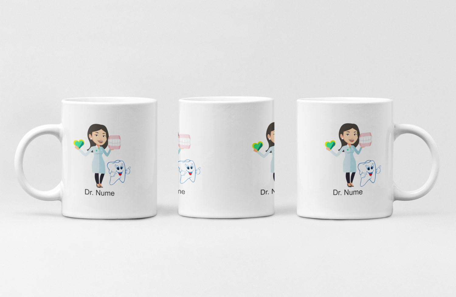 Cană personalizată pentru Dentist cu nume – Cadou original pentru un zâmbet de profesie