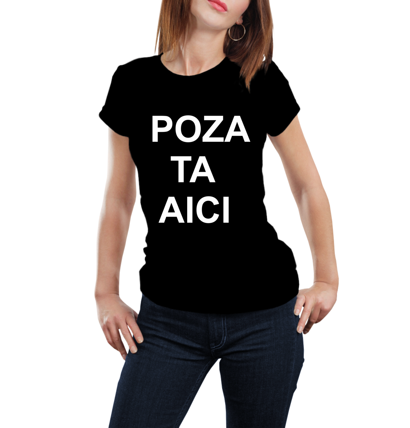 Tricou personalizat damă – cu poza ta preferată – bumbac 100%
