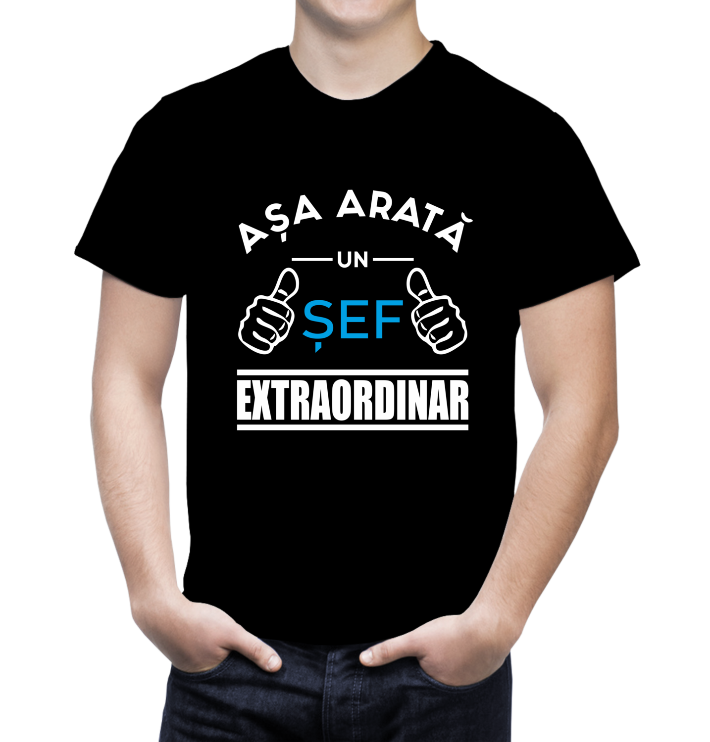Tricou Bărbat – Așa Arată un Șef Extraordinar – Cadou Amuzant