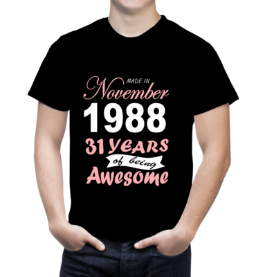 Tricou Made in 1988, 31 years of being awesome