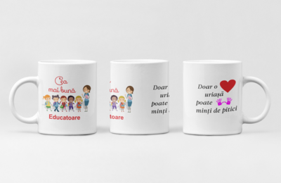 Cana „Cea mai bună Educatoare” – Cadou plin de recunoștință și emoție