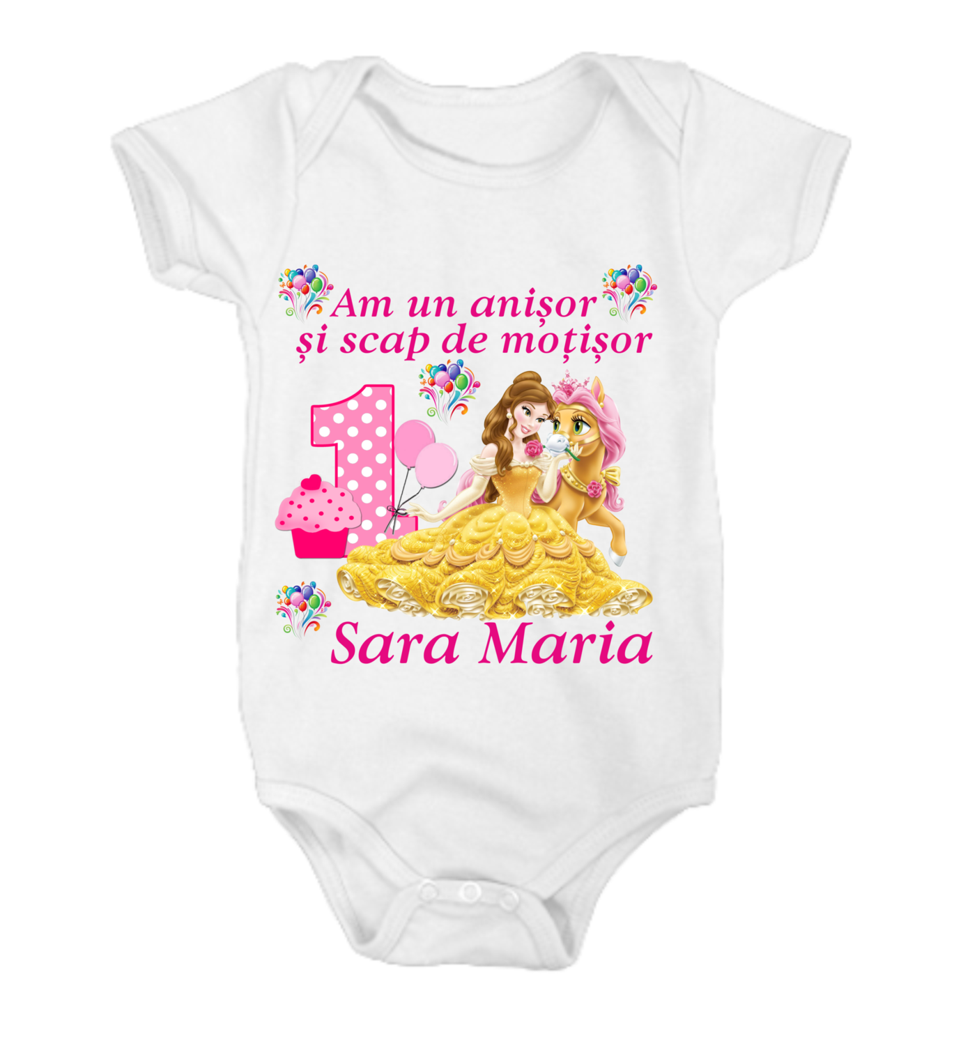 Body personalizat 1 an Princess