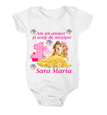Body personalizat 1 an Princess