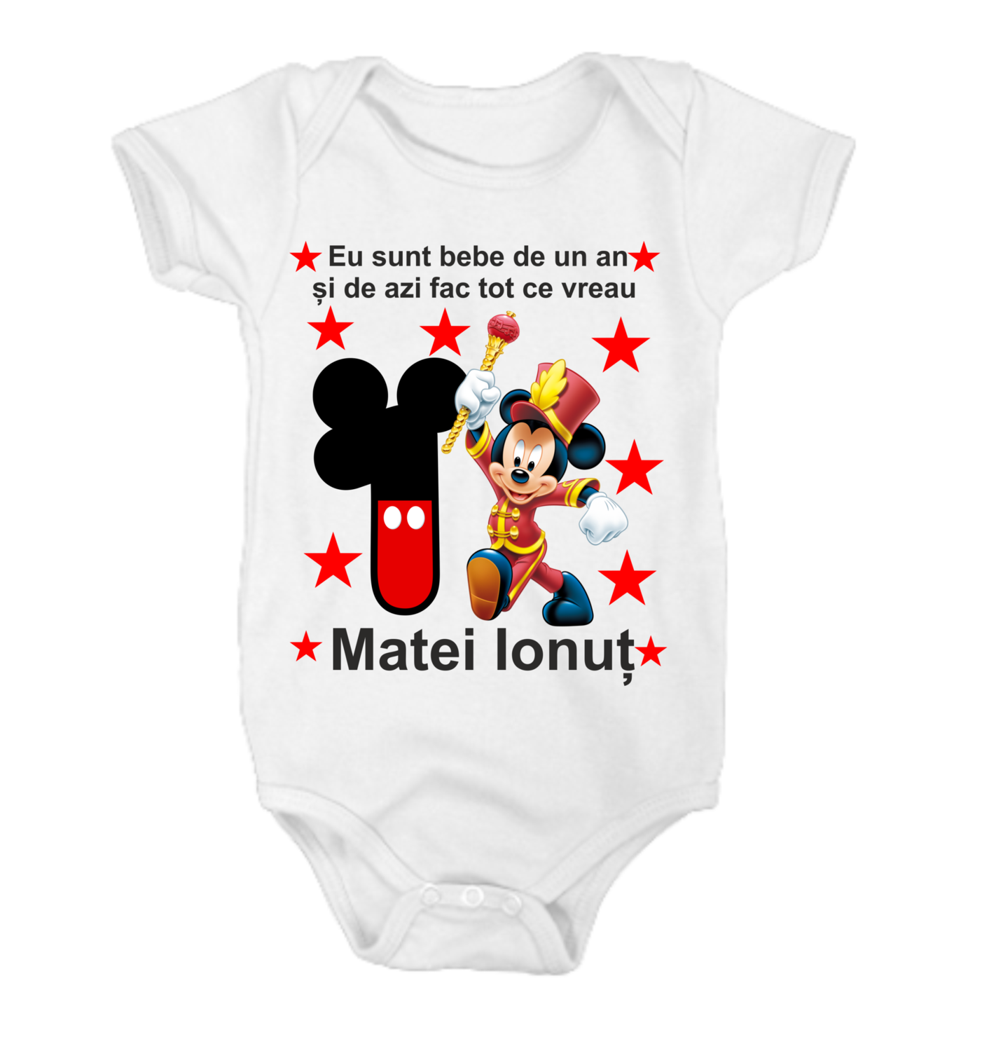 Body personalizat  1 an Mickey 2