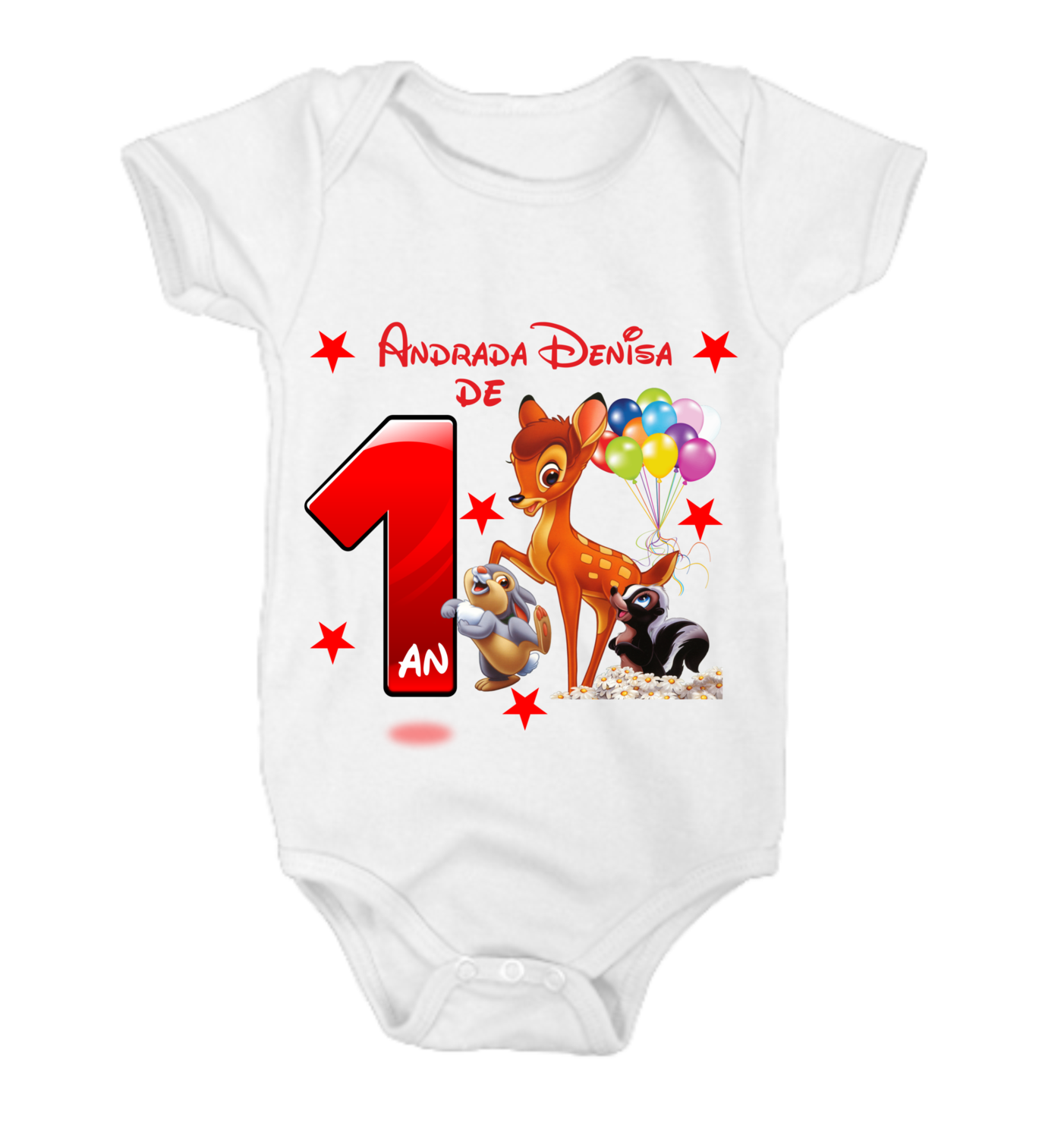 Body personalizat Bamby Cu nume  si vârsta