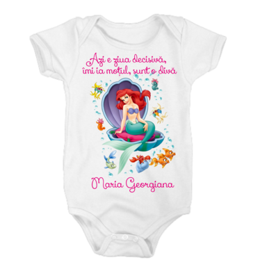 Body personalizat 1 an Mica sirena