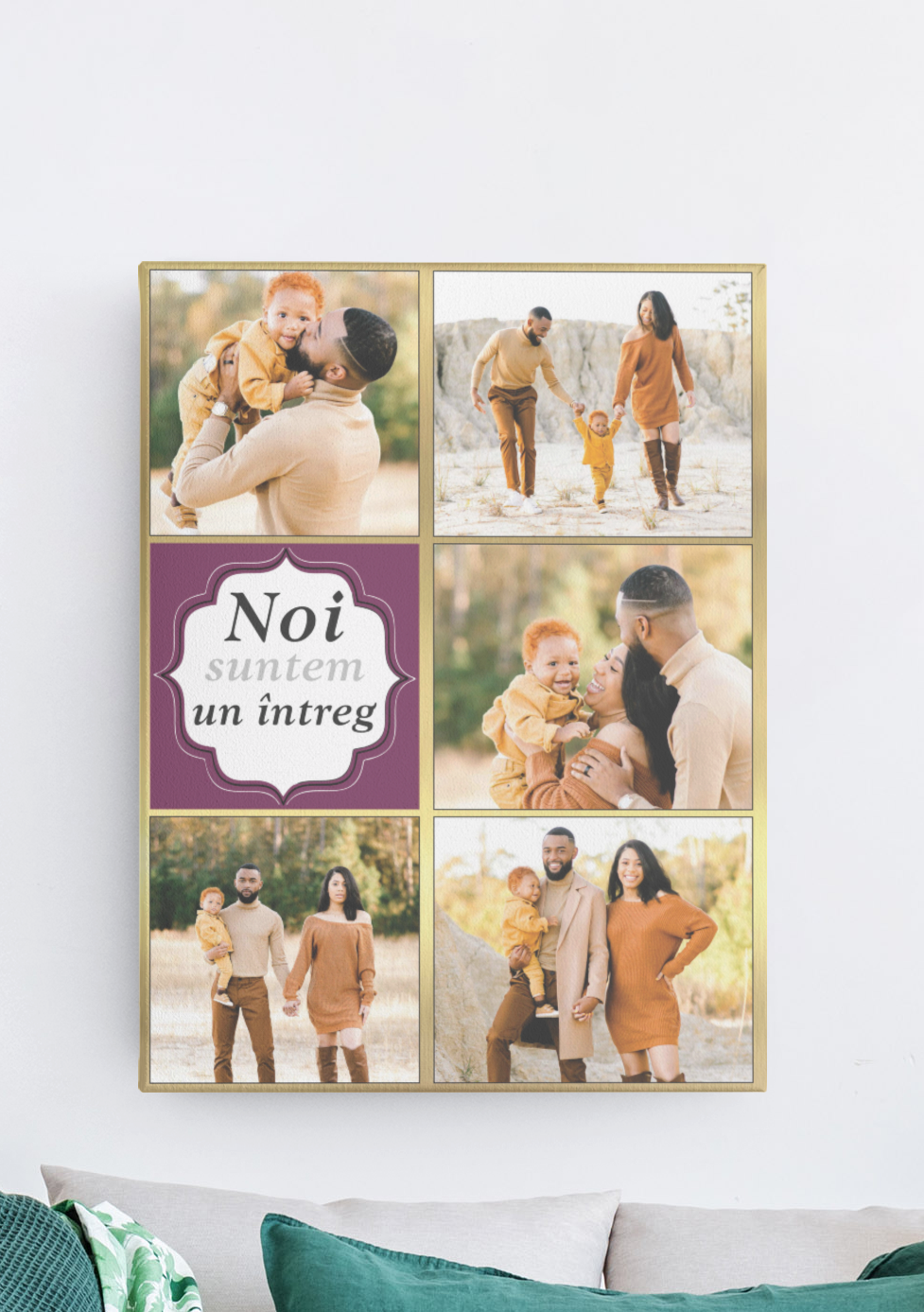 Tablou Canvas personalizat cu 5 poze plus text