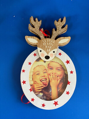 Ornament pentru brad, din lemn, cu insertie poza