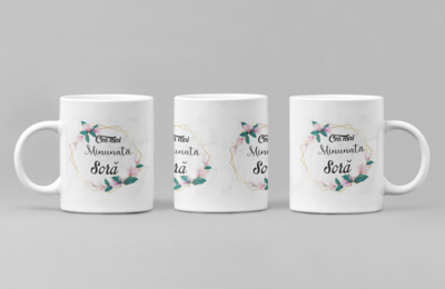 Cana „Cea mai minunată soră” – Cadou cu dragoste pentru cea mai specială fată din viața ta