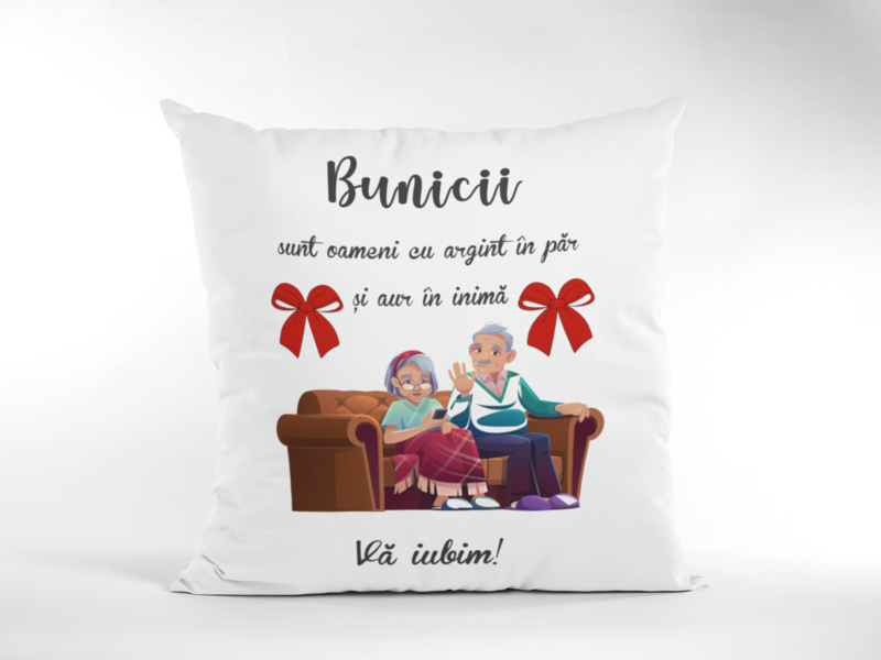 Pernă pentru bunici - Vă iubim!