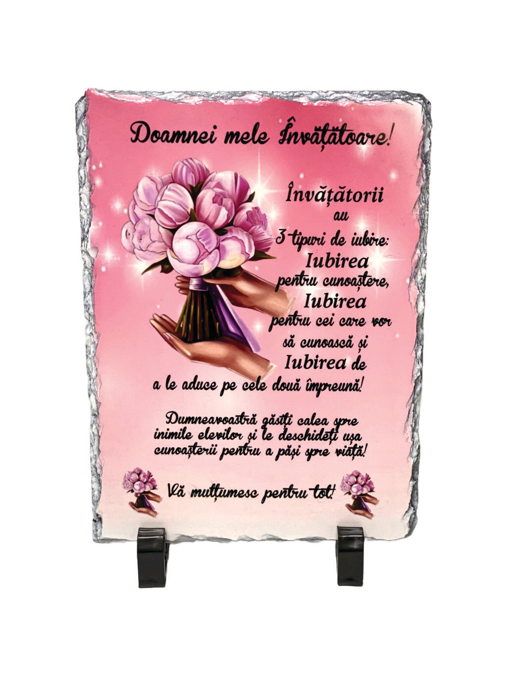 Piatră ardezie – Cadou emoționant pentru învățătoare