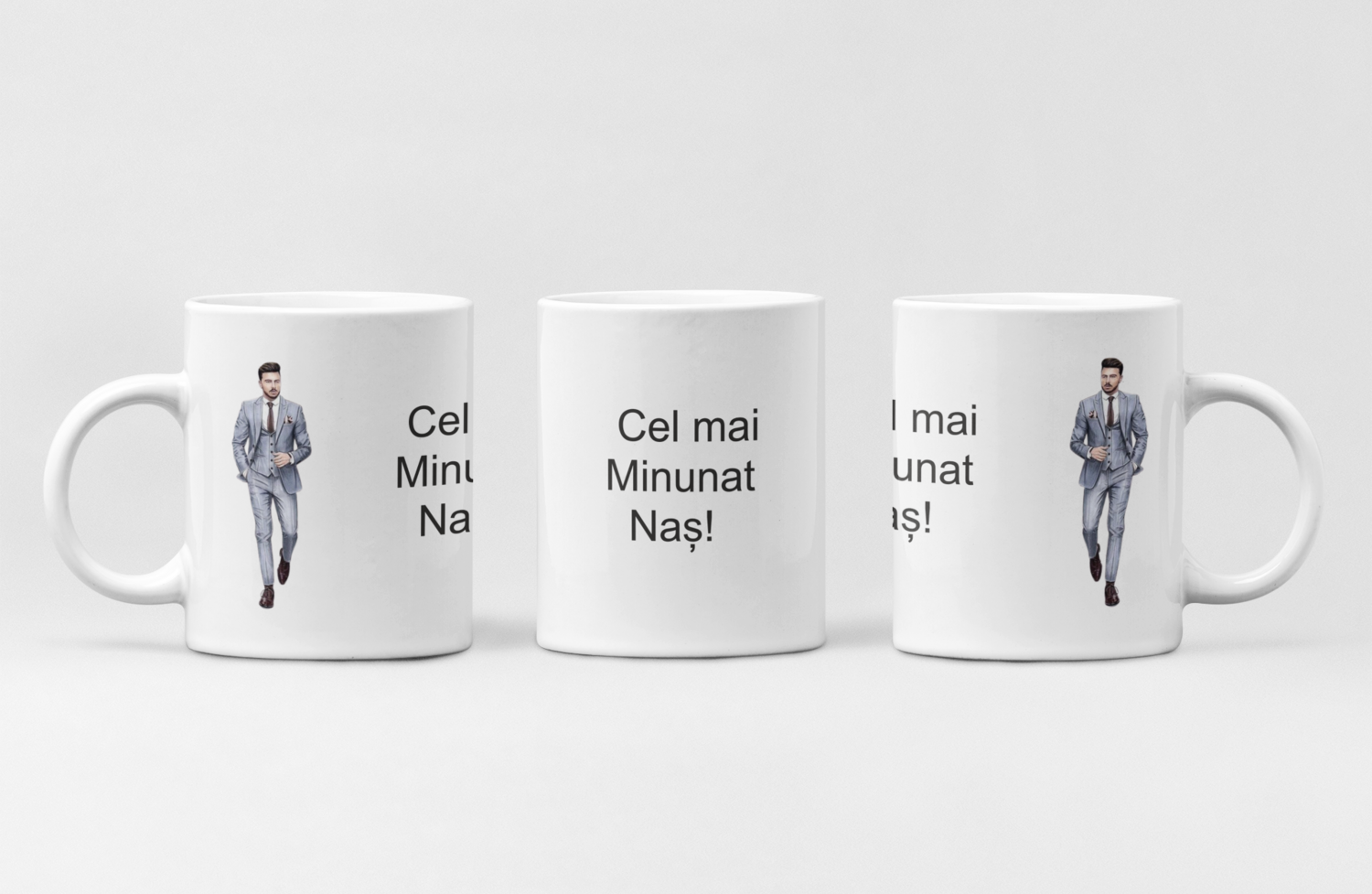 Cană „Pentru cel mai minunat naș” – Cadou cu respect și recunoștință