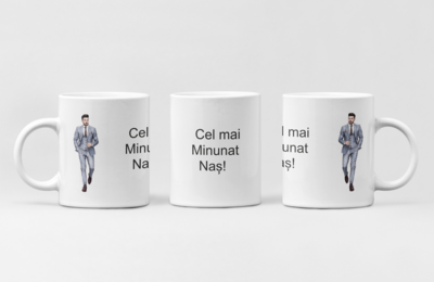 Cana „Pentru cel mai minunat naș” – Cadou cu respect și recunoștință