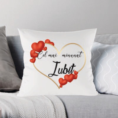 Pernă cadou „Cel mai minunat iubit”