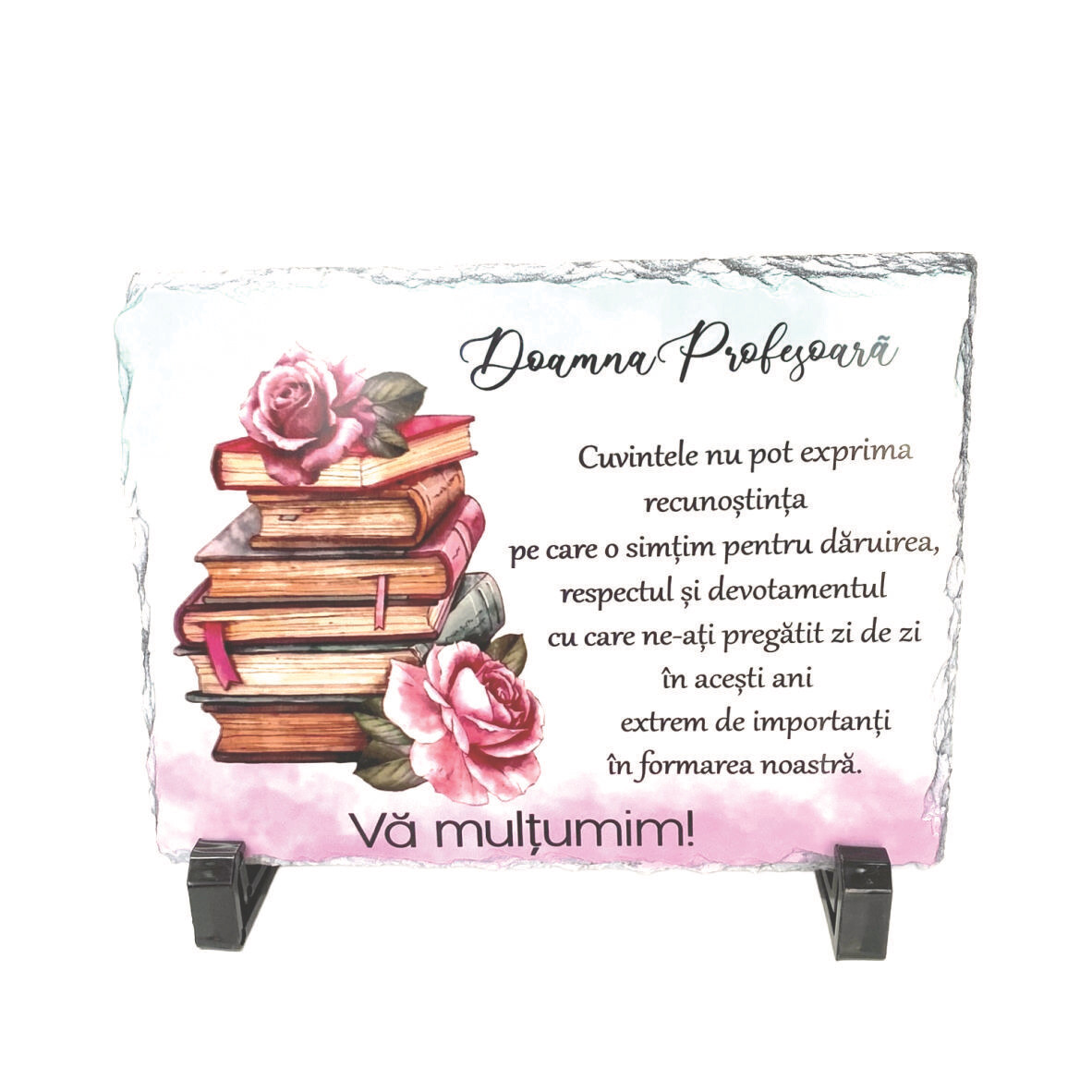 Piatră ardezie – Cadou elegant pentru doamna profesoară