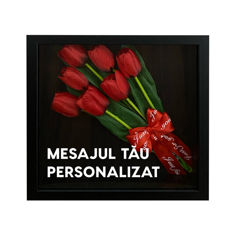 Tablou 3D cu mesaj - Mesaj personalizat, 25x25 cm