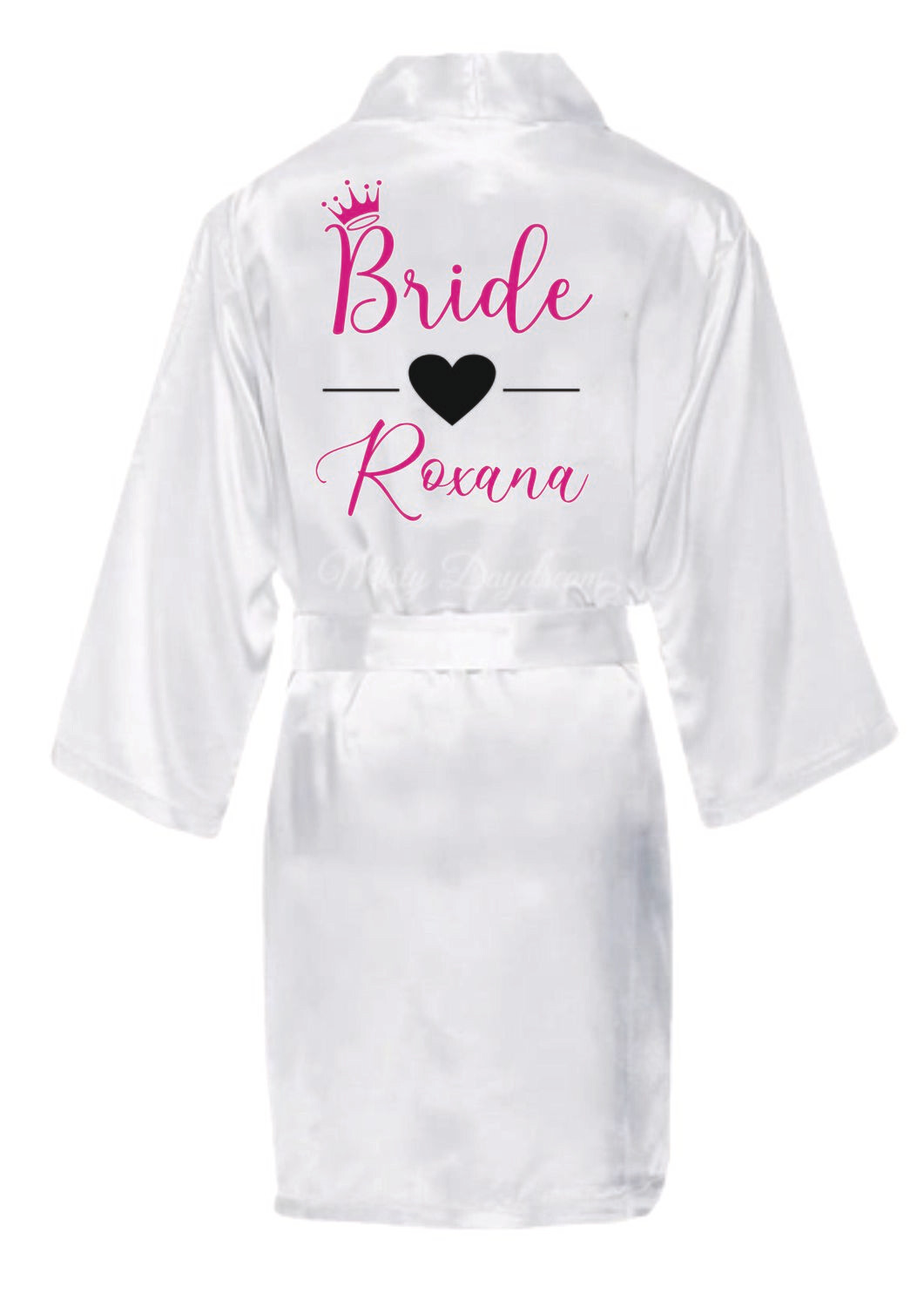 Halat „Bride” personalizat cu nume – inscripție roz