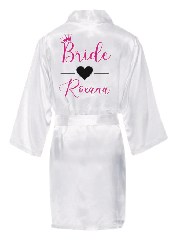 Halat „Bride” personalizat cu nume – inscripție roz