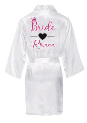 Halat „Bride” personalizat cu nume – inscripție roz