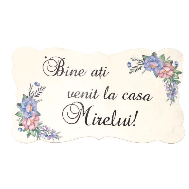 Tablita -Bine ați venit la casa mirelui