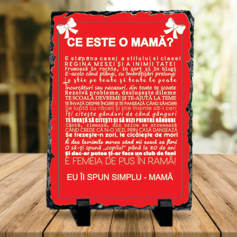 Piatră ardezie – Mesaj emoționant pentru mamă