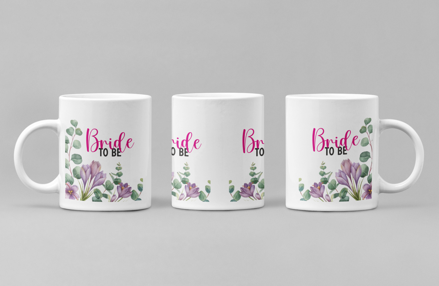 Cană „Bride to Be” – Design floral delicat pentru viitoarea mireasă