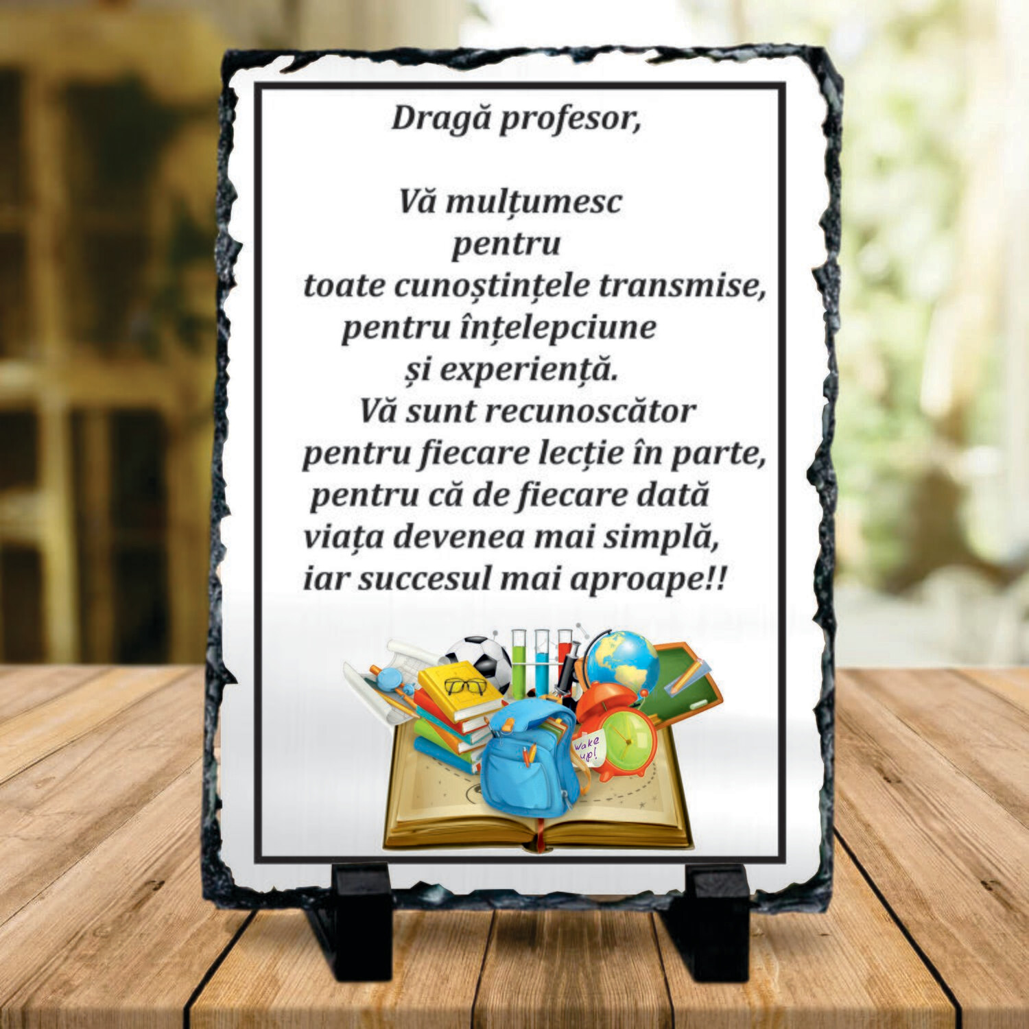 Piatră ardezie – Cadou de mulțumire pentru profesor